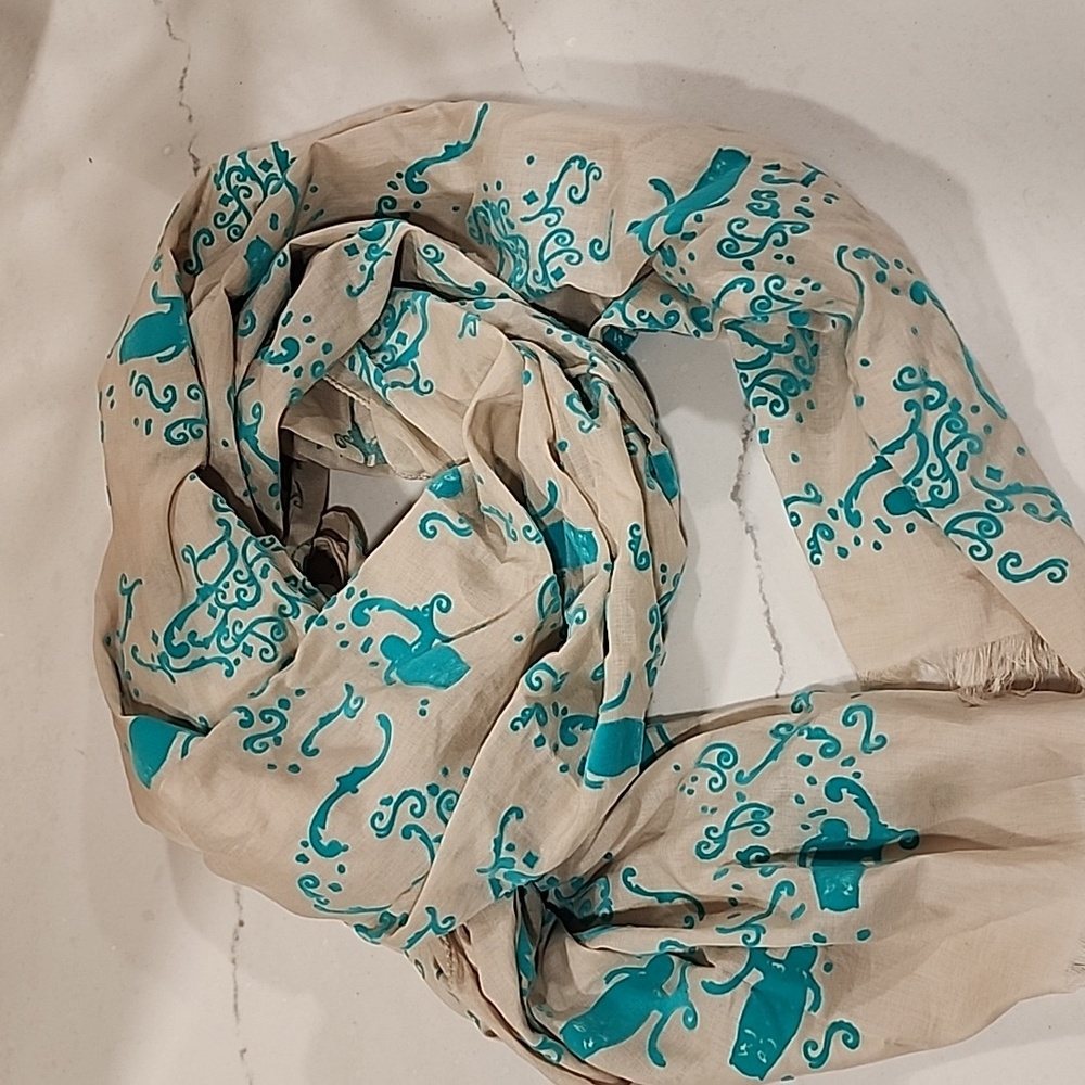 Scarf cotton, linen